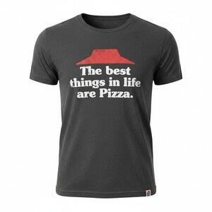 Pizza Hut Employee T Shirt The Best Things In Life Are Pizza Graphic Gray Staff